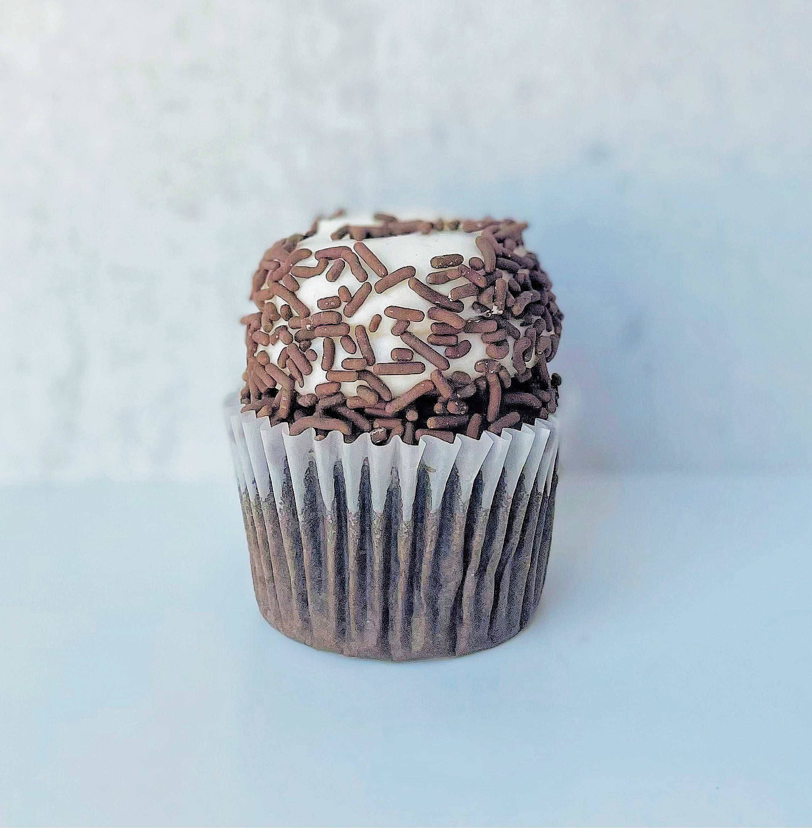 Vanilla On Chocolate Cupcake