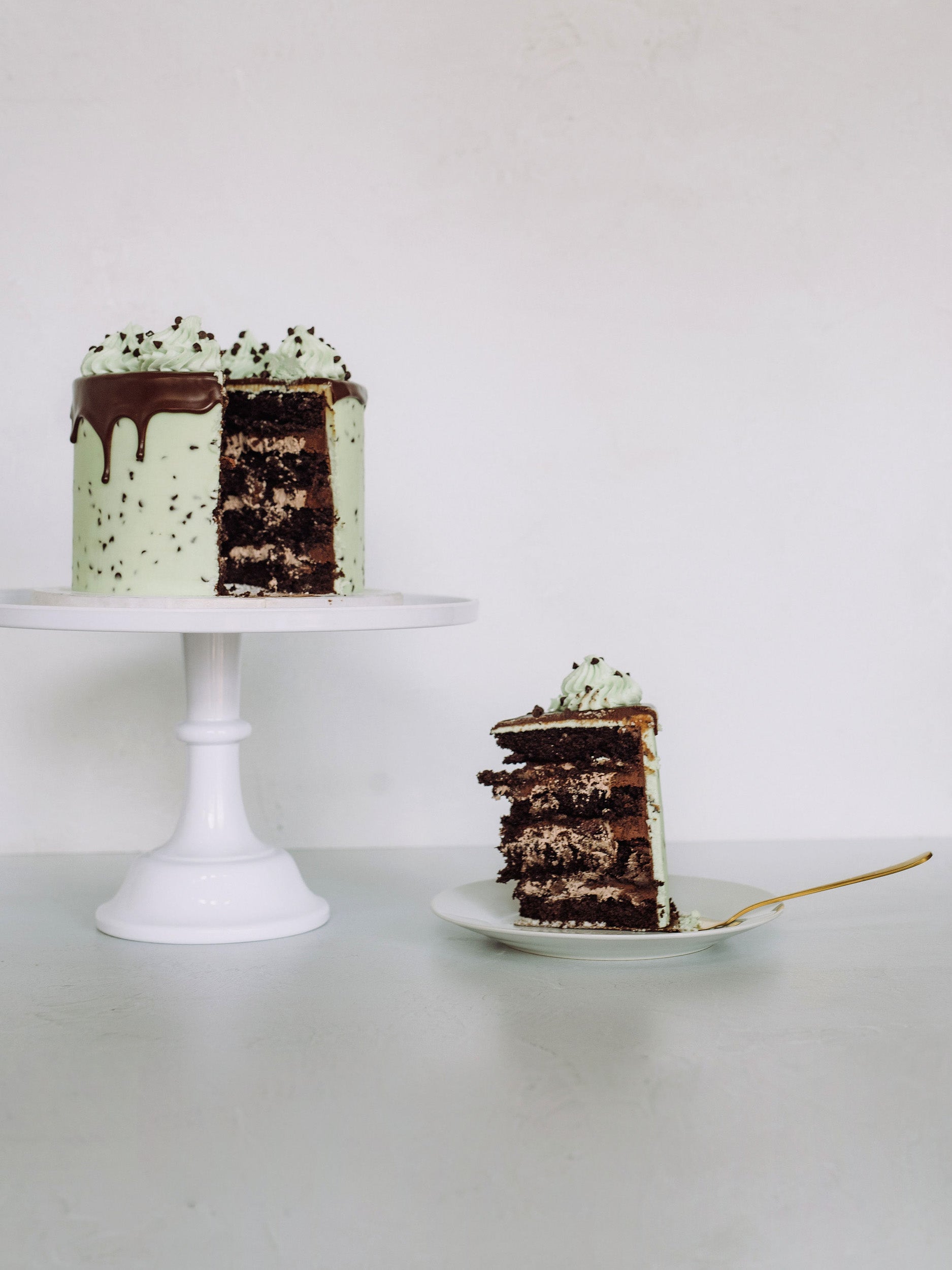 Mint Chocolate Chip Cake